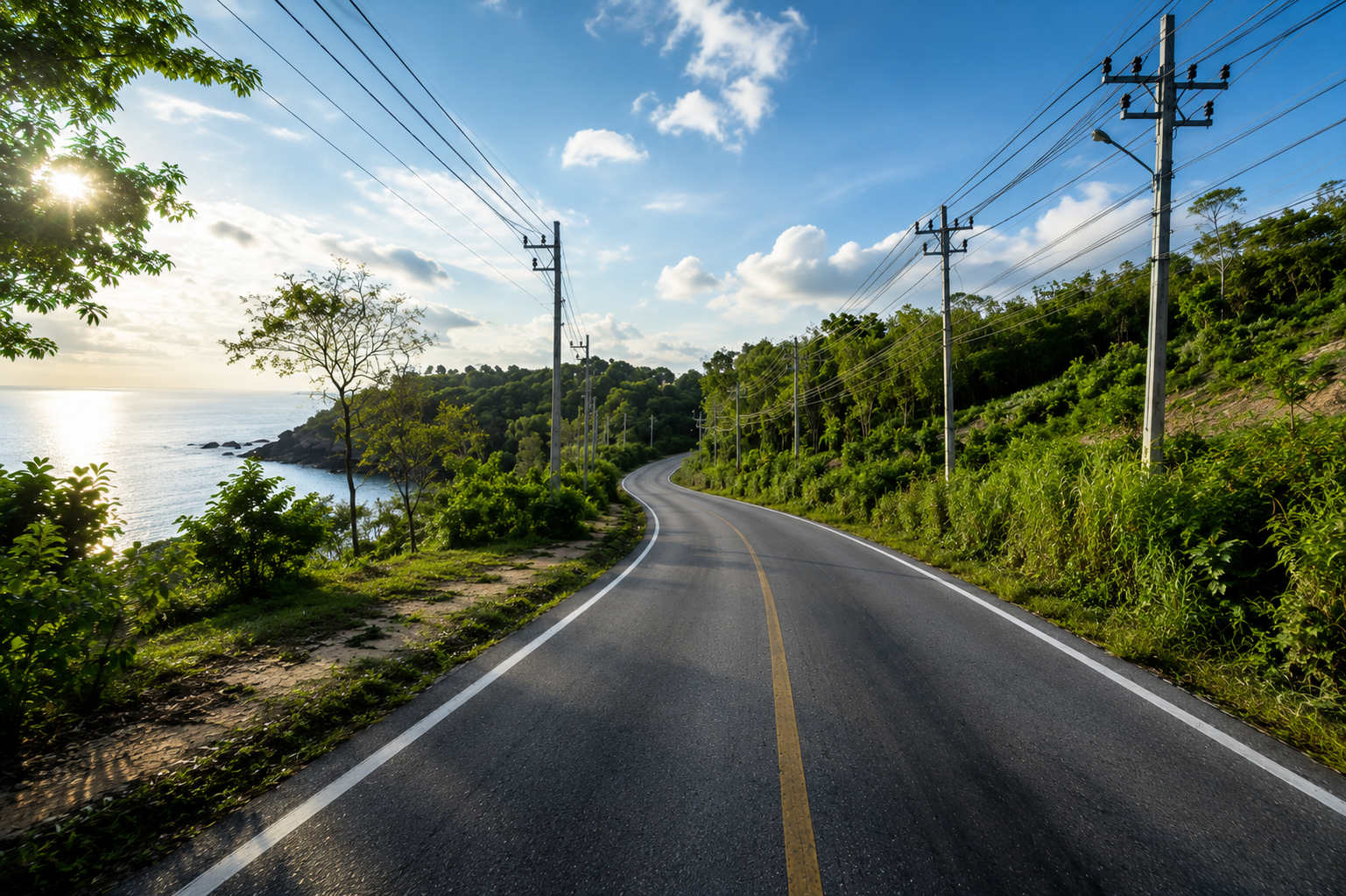 Scenic road through Koh Chang